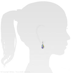 Silver Earrings  Paradise Shine  Swarovski Crystal