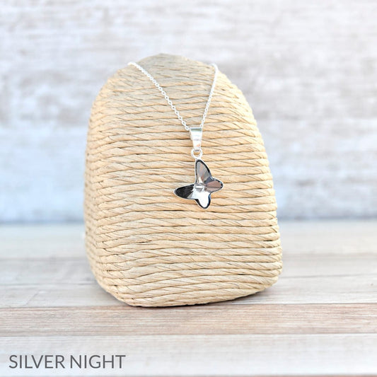 Silver Night Butterfly Jewellery Set