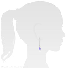 Silver Tanzanite Thread Earrings