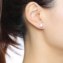 Stainless Steel Star Earrings Set