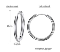 Stainless Steel Hoop Earrings For Women Jewellery