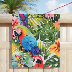 Tropical Birds Beach Towel