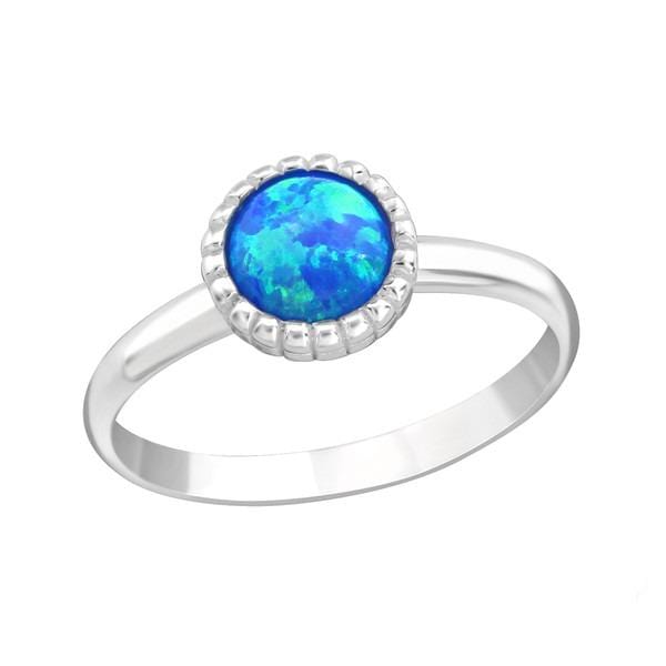 Silver  Pacific Blue Midi Ring