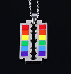 Steel Rainbow Razor Blade