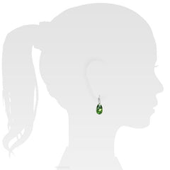 Silver Peridot  Earrings