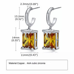 Hoop Earrings With Stone