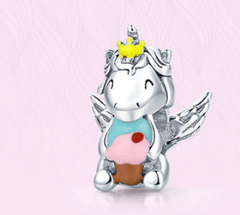 Silver Unicorn Charm Bead