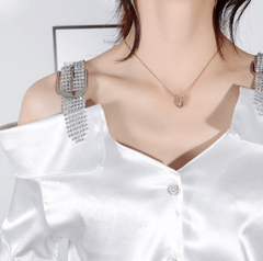 Rose Gold Steel Necklace for Women