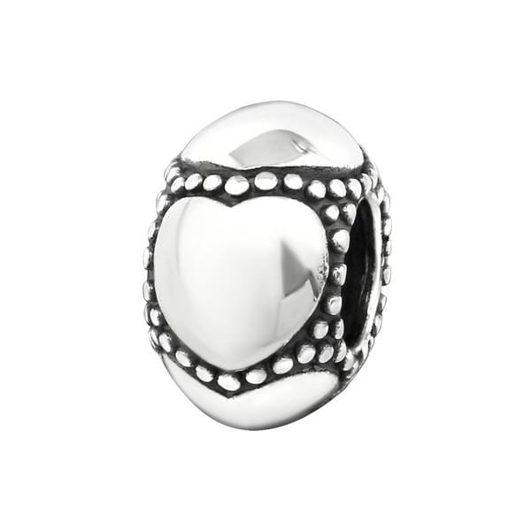 Silver Heart Charm Bead