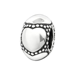 Silver Heart Charm Bead