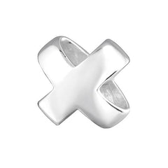 Silver Cross Charm Bead