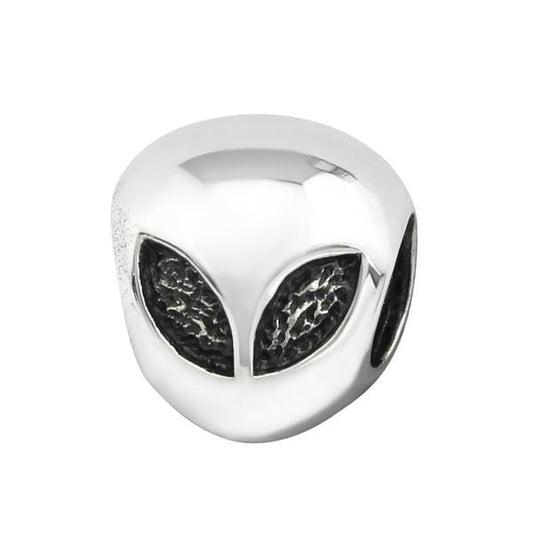 Silver Alien Charm Bead