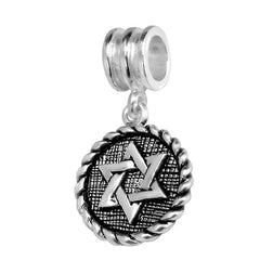 Silver Hexagram Charm Bead