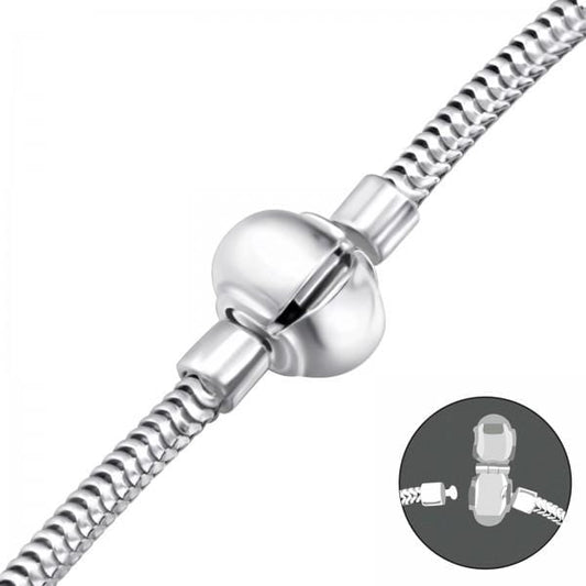 Silver Locking bangle bracelet