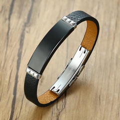 Personalize Leather Bracelet for Men