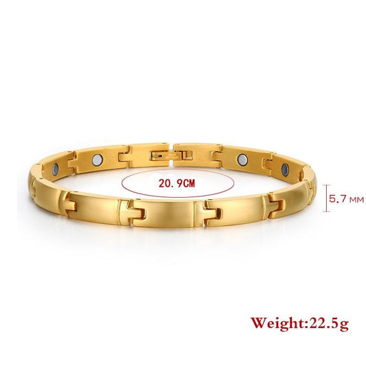 Womens Gold  Magnetic Therapy Bracelets