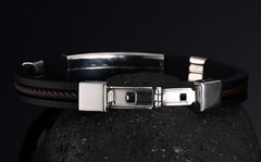 Stainless Steel ID Rubber Bracelet