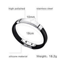 Stainless Steel ID Rubber Bracelet