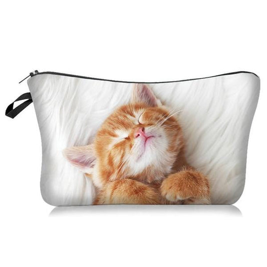 Small Cat Cosmetic Bag