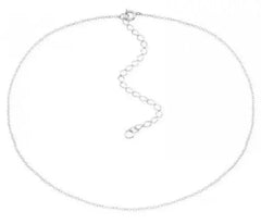 Silver adjustable Cable Chain Choker Necklace