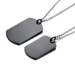 Stainless Steel King Queen Necklace for Couple