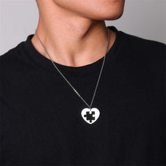 Stainless Steel Puzzle Necklaces For Couples