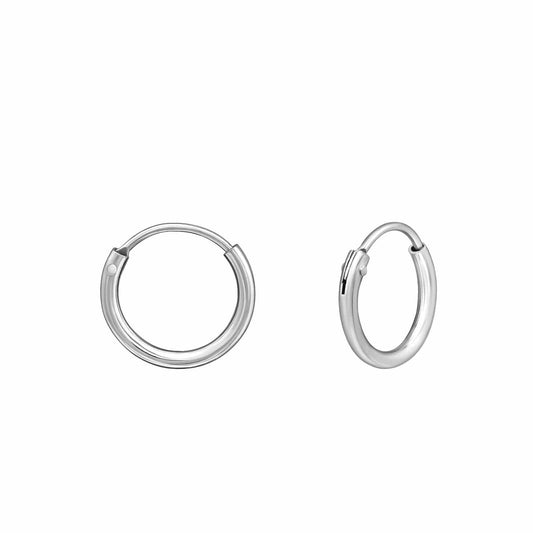 Silver 10mm Hoop Earrings