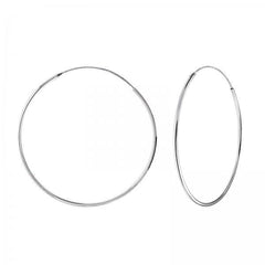 Silver 45mm Hoop Earrings