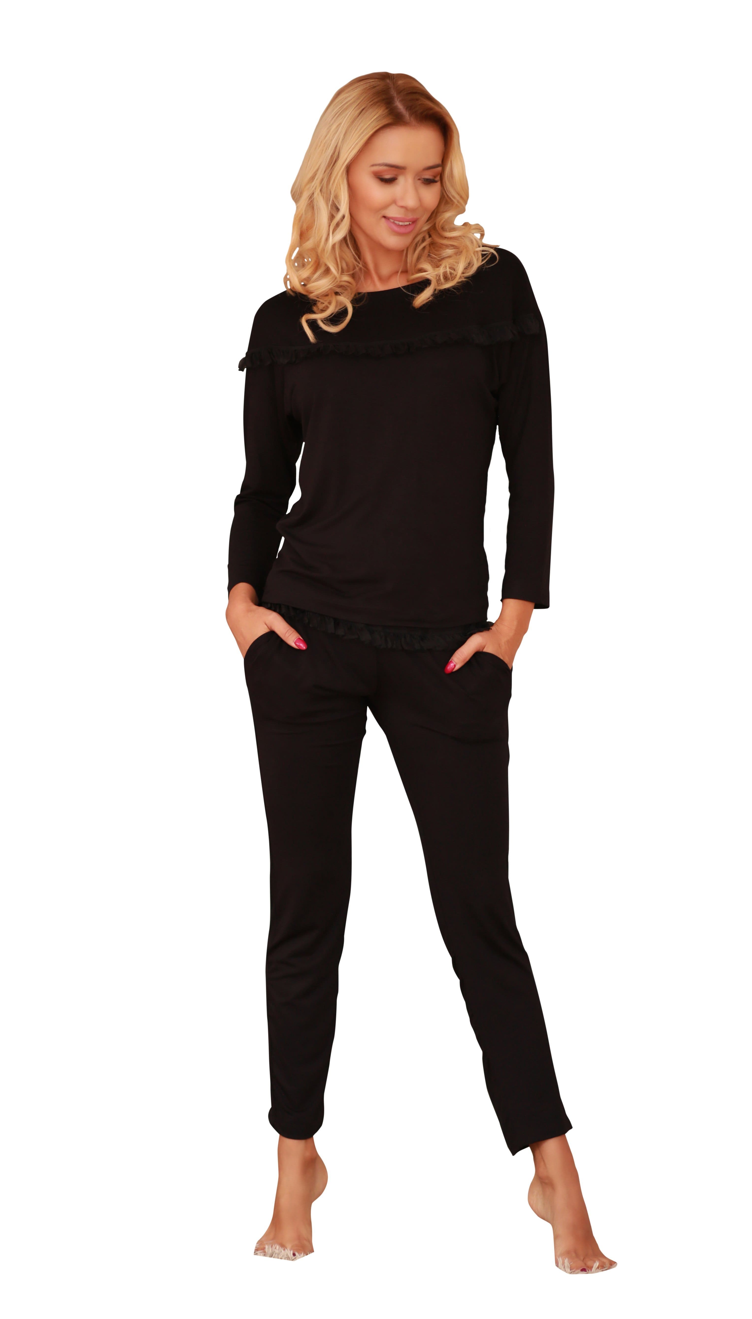 balck Sleepwear Pyjama Set 