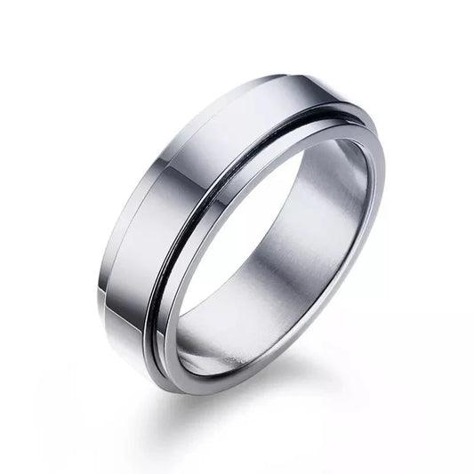 Unisex Silver Spinner Ring