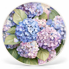 Pastel Hydrangea Butterfly Garden Wall Plate