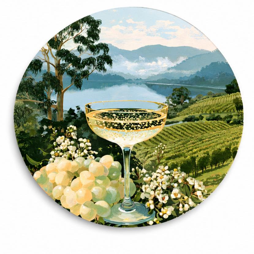 Vineyard Lake Golden Toast Wall Plate