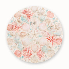 Pastel Seashell & Coral Beach Treasures Wall Plate