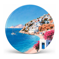 Santorini Azure Bay Wall Plate