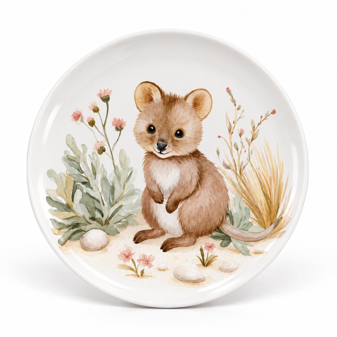 Baby Quokka & Wildflowers Wall Plate
