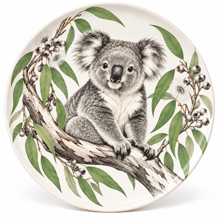 Koala in Eucalyptus Canopy Wall Plate