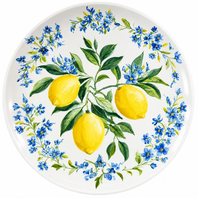 Blue Blossom Lemon Grove Wall Plate