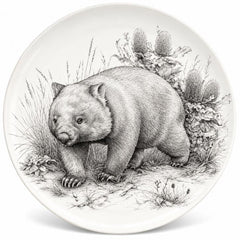 Australian Wombat Banksia Sketch Wall Plate