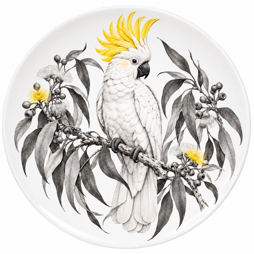 Sulphur Crested Cockatoo Eucalyptus Wall Plate