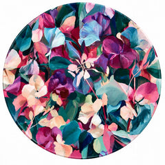 Midnight Bloom Abstract Botanical Wall Plate