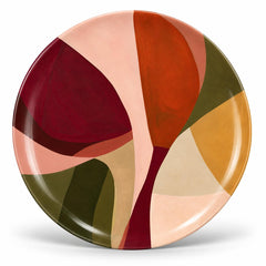 Terracotta Rose Abstract Wall Plate