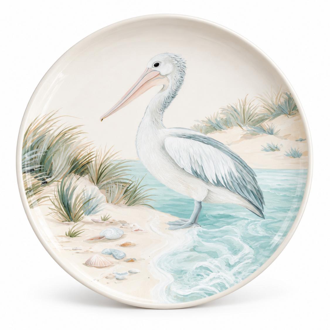 Serene Shore Pelican Wall Plate