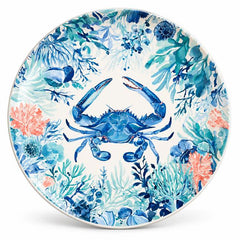 Blue Crab Coral Garden Wall Plate