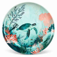 Tropical Turtle Coral Reef Wall Plate