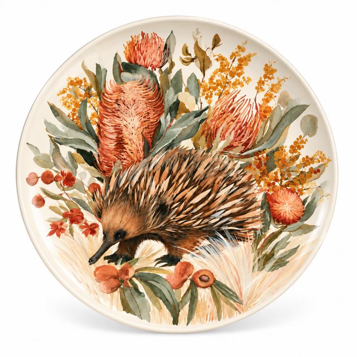 Soft Botanical Floral Art Wall Plate