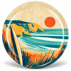 Golden Hour Coastal Surf Escape Wall Plate