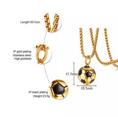 Steel Football Necklace