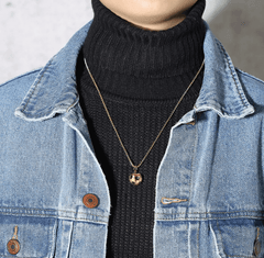 Steel Football Necklace