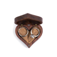 Wooden Heart  Ring Box