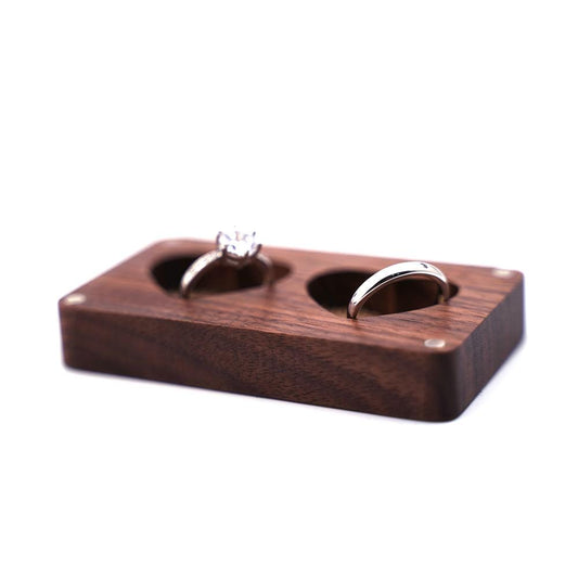 Wooden Double  Ring box
